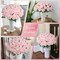 50 PCS Artificial Roses with Stems – Realistic Blush Silk Flowers for DIY Wedding Bouquets, Centerpieces, Baby Shower, Birthday & Home Decor